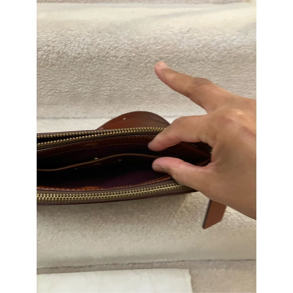 Coach Signature Brown and Red Handbag - Picture 8 of 12